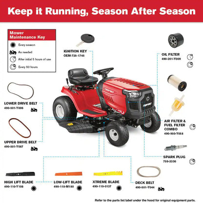 Pony 42 In. 15.5 HP Briggs and Stratton 7-Speed Manual Drive Gas Front Engine Riding Lawn Tractor