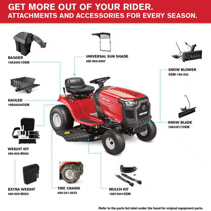 Pony 42 In. 15.5 HP Briggs and Stratton 7-Speed Manual Drive Gas Front Engine Riding Lawn Tractor