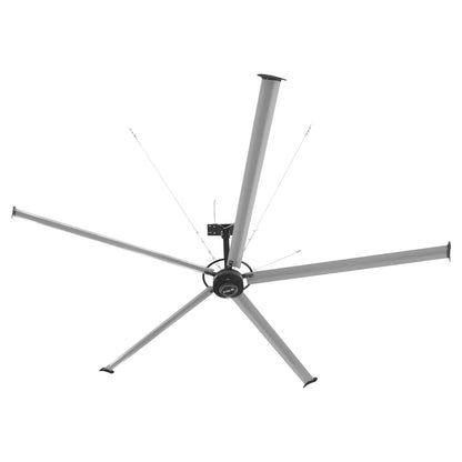 24FT HVLS Industrial Ceiling Fan 220V 1-Phase - Energy Efficient Large Area Air Circulation Fan for Warehouses & Factories, 24FT1PH