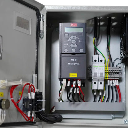 24FT HVLS Industrial Ceiling Fan 220V 1-Phase - Energy Efficient Large Area Air Circulation Fan for Warehouses & Factories, 24FT1PH