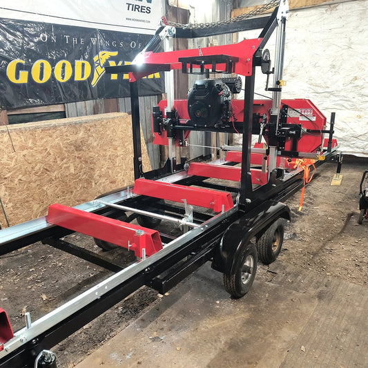 36" MAX Portable Sawmill, 25HP 750cc ZONSEN V-Twin Engine, 36" Board Width, 20' Track Length, (10 x Blades Included), SM-36MAX
