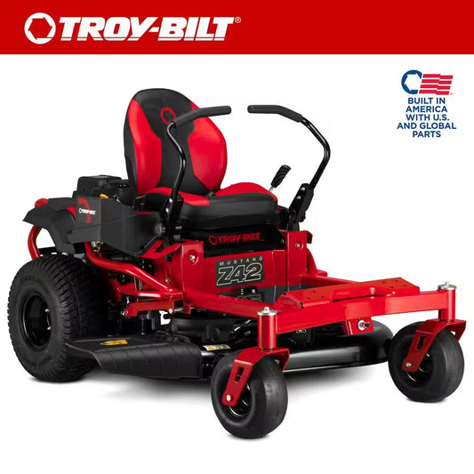 Mustang 42 In. 22 HP V-Twin Kohler 7000 Series Engine Dual Hydrostatic Drive Gas Zero Turn Riding Lawn Mower