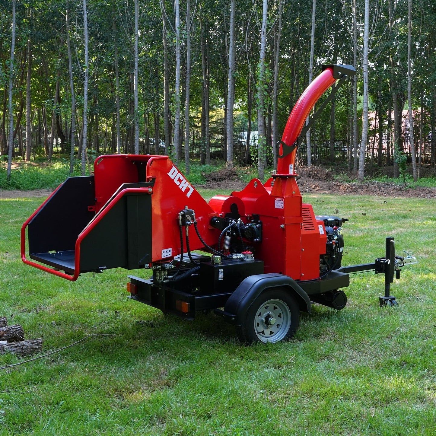 25hp 750cc Twin Cylinder ZONSEN Petrol Engine 7” Hydraulic Feeding Wood Chipper, DCH7