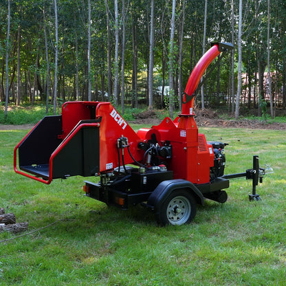 25hp 750cc Twin Cylinder ZONSEN Petrol Engine 7” Hydraulic Feeding Wood Chipper, DCH7