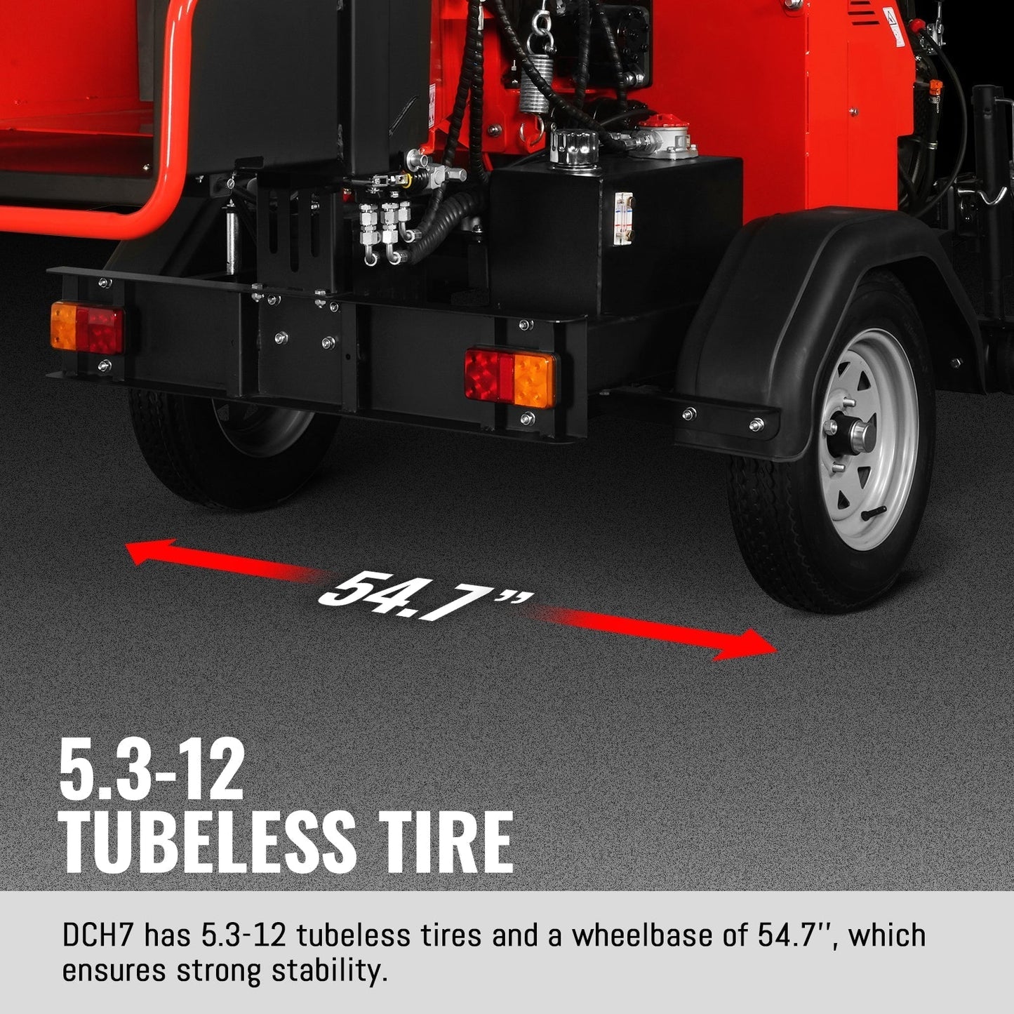 25hp 750cc Twin Cylinder ZONSEN Petrol Engine 7” Hydraulic Feeding Wood Chipper, DCH7